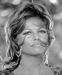 Black And White Claudia Cardinale Paint by number
