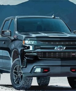Black Chevy Z71 paint by number