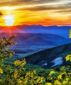 Blue Ridge Mountains Paint by number