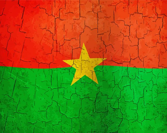 Burkina Faso Flag paint by number
