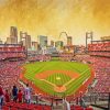 Busch Stadium paint by number