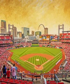 Busch Stadium paint by number