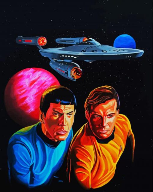 Captain Kirk Spock Art Paint by number
