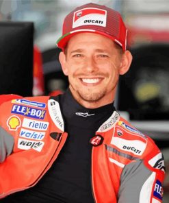 Casey Stoner Motorcycle Racer paint by number