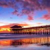 Cocoa Beach Pier Sunset Seascape paint by number