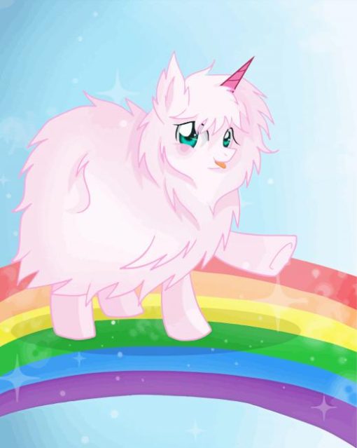 Cute Fluffy Unicorn paint by number