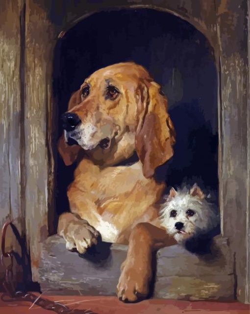 Dignity And Impudence By Sir Edwin Landseer paint by number
