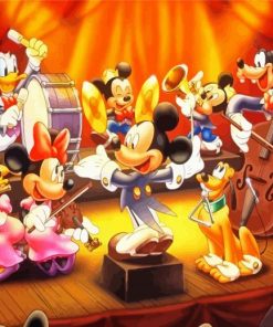 Disney Mickey Mouse Orchestra paint by number