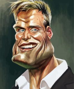 Dolph Lundgren Caricature paint by number