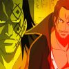Dragon And Shanks One Piece Anime paint by number