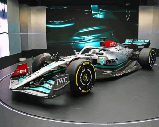 F1 Mercedes Racing Car paint by number