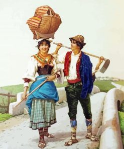 Farmer Man And Women paint by number