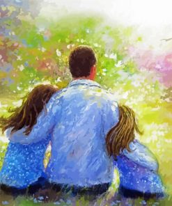 Father And Children Art Paint by number