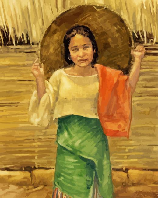 Filipina Woman Art paint by number