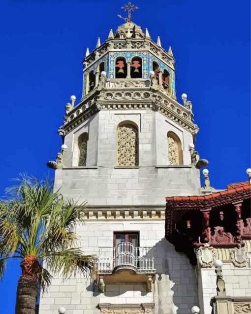 Hearst Castle Tower Paint by number
