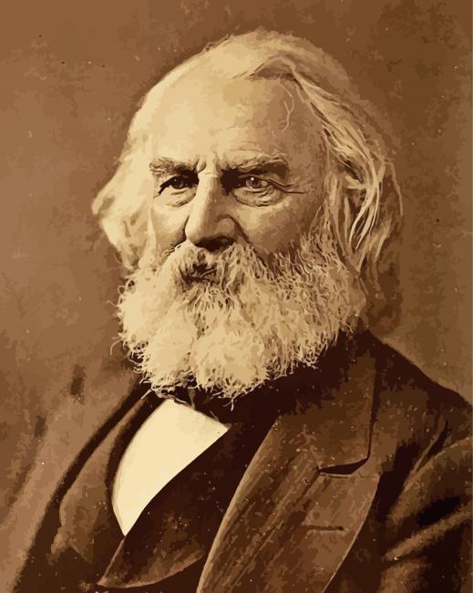Henry Wadsworth Longfellow paint by number