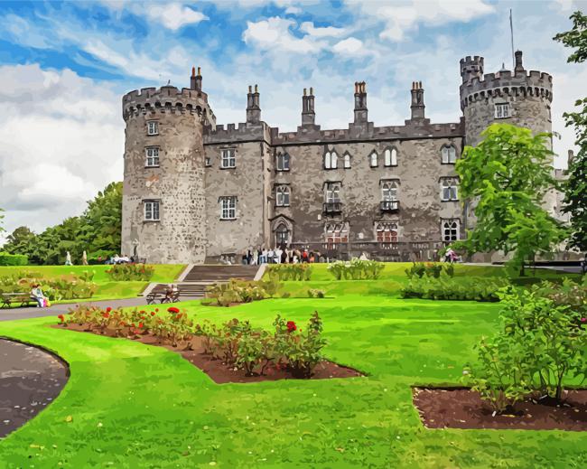 Ireland Kilkenny Castle paint by number