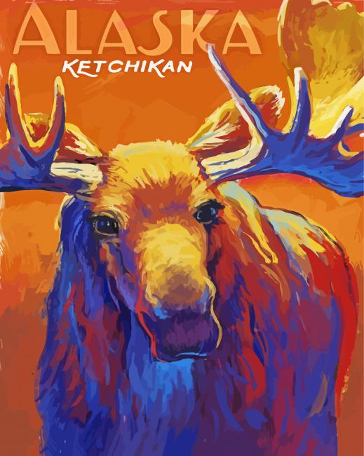Ketchikan Poster Art Paint by number
