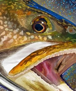 Lake Trout Head paint by number