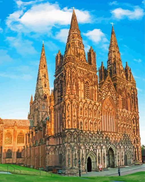 Lichfield Cathedral paint by number