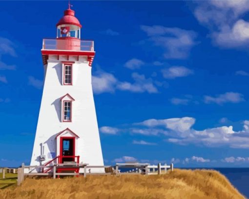 Lighthouse PEI paint by number