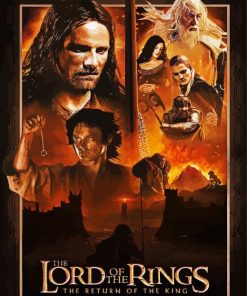 Lord Of The Rings Fellowship Film Poster paint by number