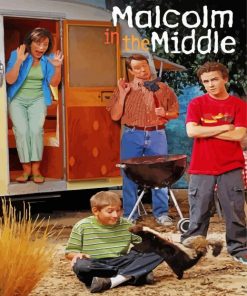 Malcolm In The Middle Poster paint by number
