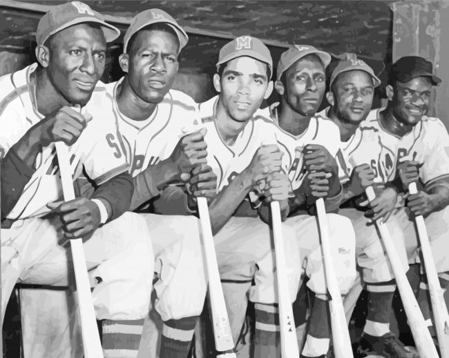 Negro League Baseball paint by number