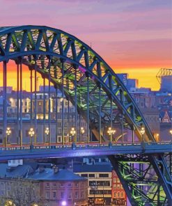 Newcastle Upon Tyne Bridge paint by number