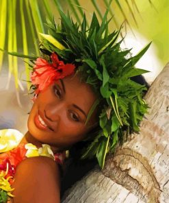 Polynesian Woman Paint by number