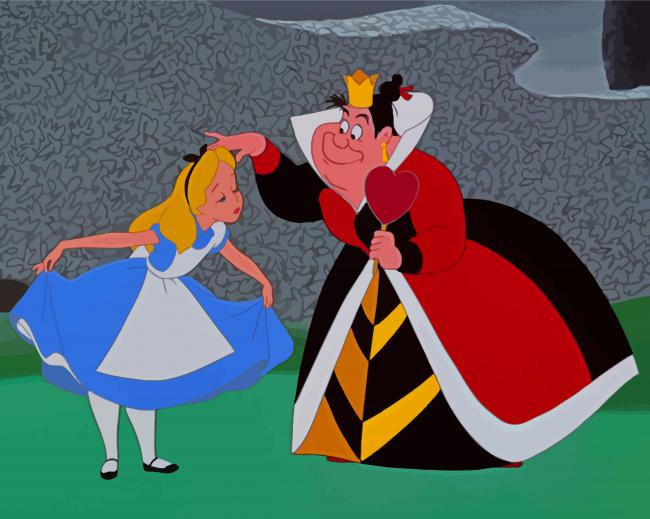 Queen Of Hearts And Alice Paint by number