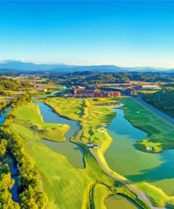 Sevierville Tennesee Golf paint by number