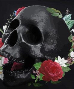Skull And Flower paint by number