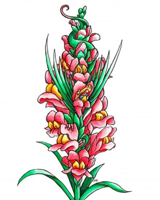 Snapdragons Art paint by number