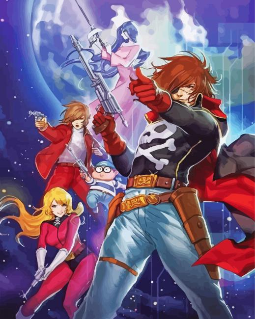 Space Pirate Captain Harlock Characters paint by number