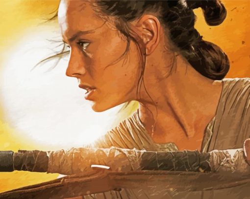 Star Wars Rey paint by number