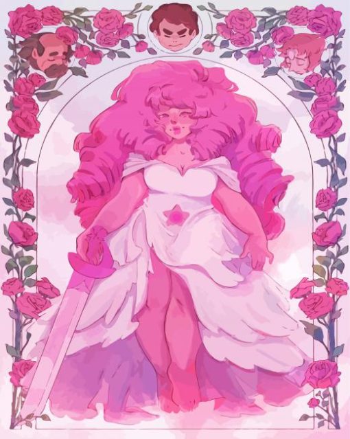 Steven Universe Rose Quartz Paint by number