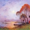 Sunset On The Grande Briere By Ferdinand Du Puigaudeau paint by number