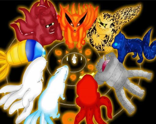 Tailed Beasts Anime Paint by number