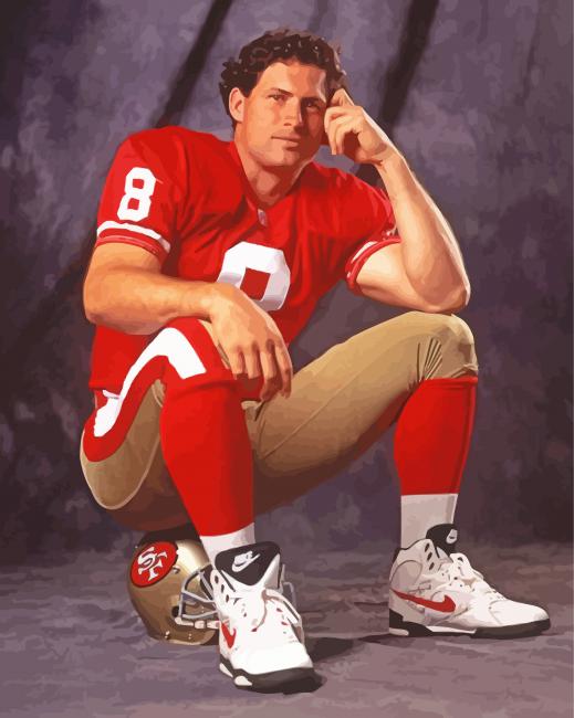 Young Steve Young paint by number