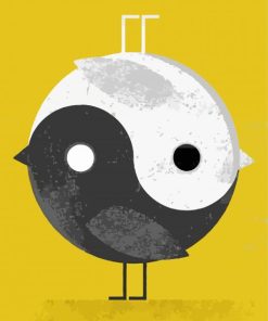 Aesthetic Birds Yin Yang paint by number