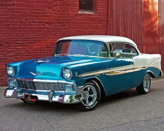 Aesthetic Chevy 56 Paint by number