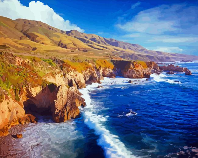 Aesthetic Coast California Paint by number