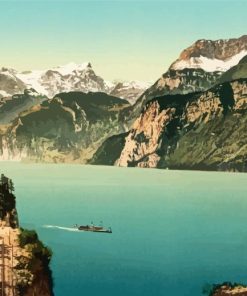 Aesthetic Lake Lucerne Art paint by number