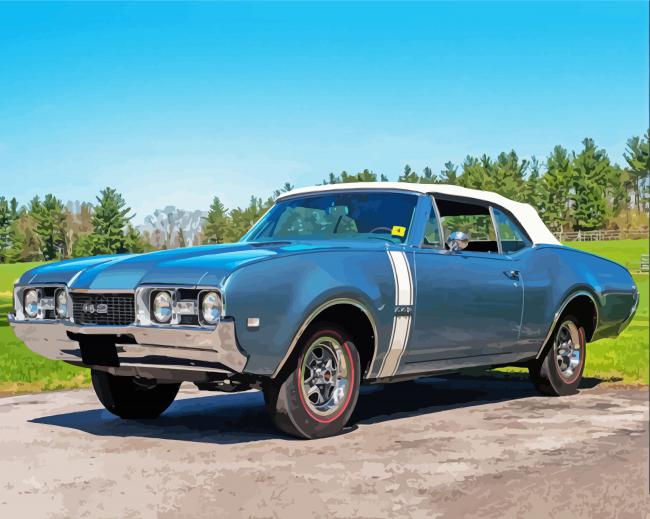 Aesthetic Oldsmobile 442 paint by number