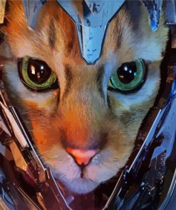 Aesthetic Space Cat paint by number