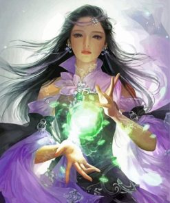 Asian Magical Woman Paint by number