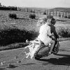 Black And White Couples On Motorbike paint by number