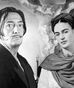 Black And White Frida Dali paint by number