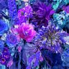 Blue Violet Blooming Flowers paint by number